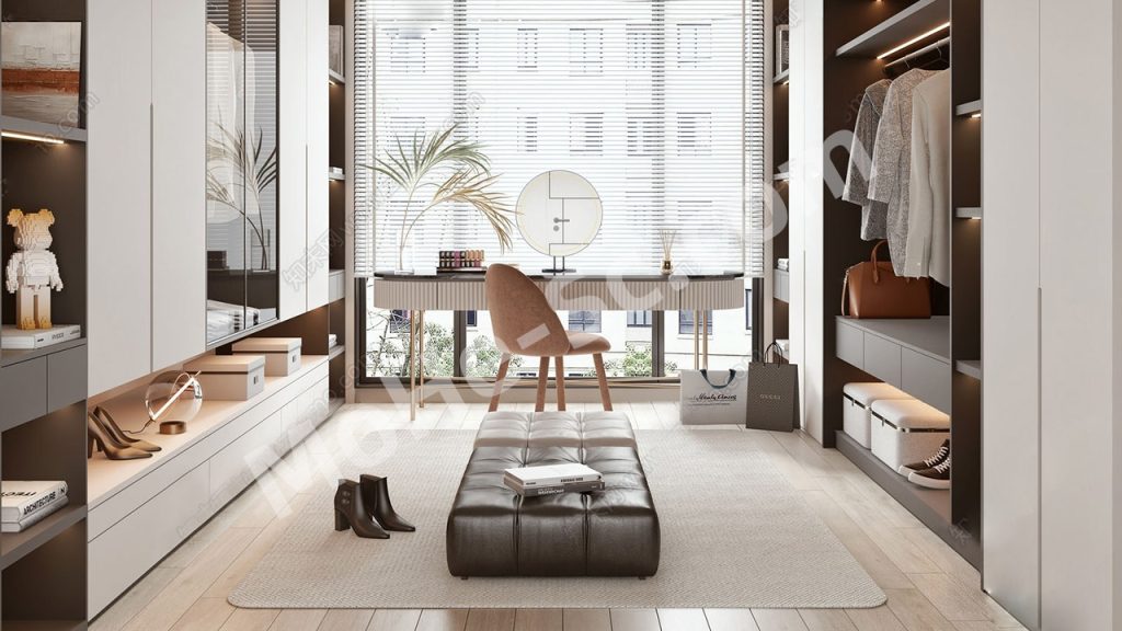 【衣帽间 Cloakroom】现代衣帽间SU模型  Modern Cloakroom SU Model