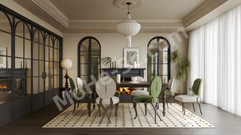 【餐厅 Restaurant】法式餐厅SU模型 French restaurant SU model