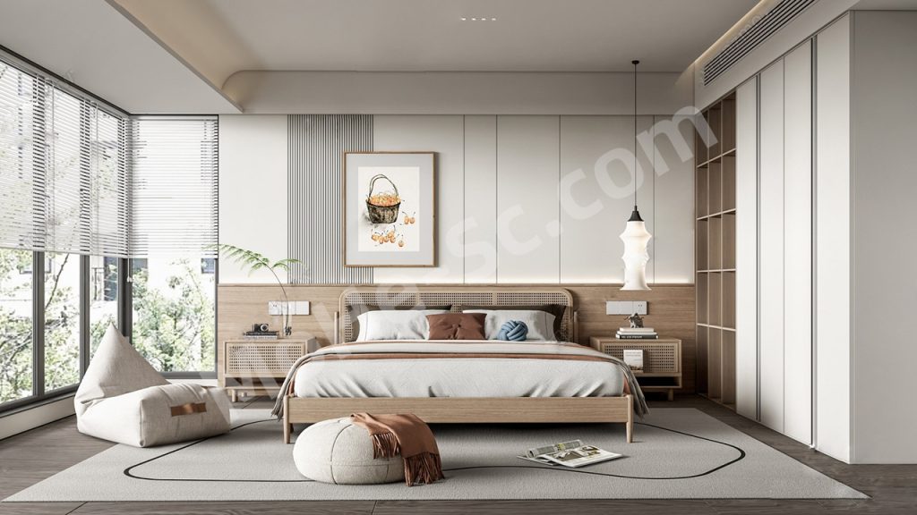 【卧室 Bedroom】现代卧室SU模型 Modern Bedroom SU Model