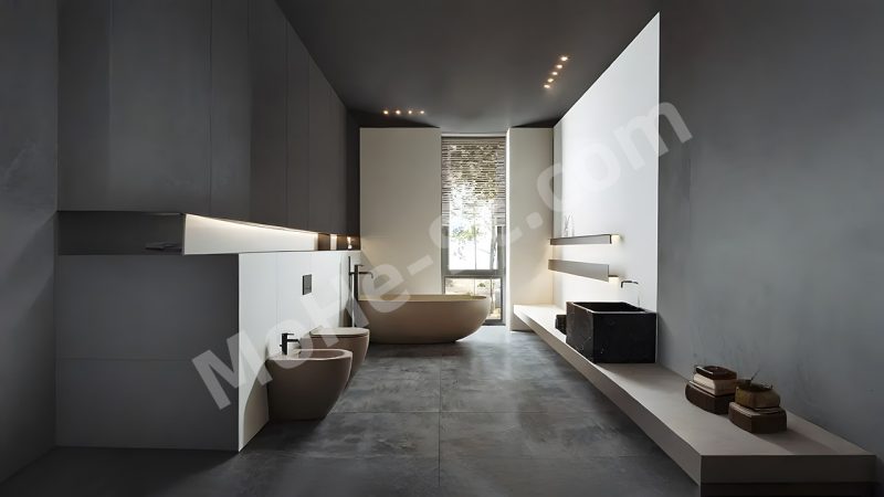 【卫生间 Bathroom】现代卫生间SU模型 Modern Bathroom SU Model-MOHE素材库-设计行业的乐园，各类素材的矿山！
