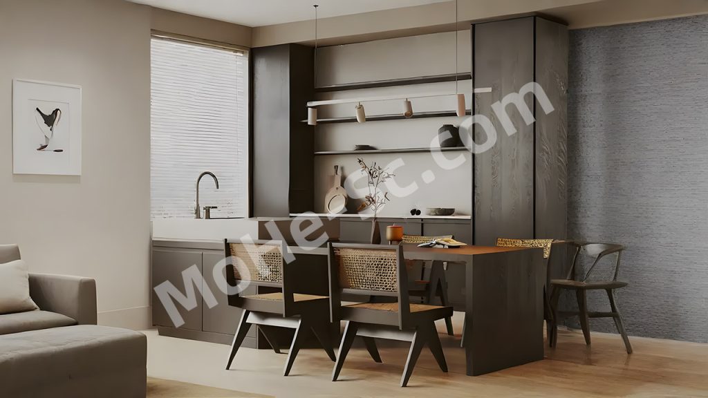 【吧台 Bar】侘寂风家居吧台区SU模型 Su model of wabi-sabi style home bar area