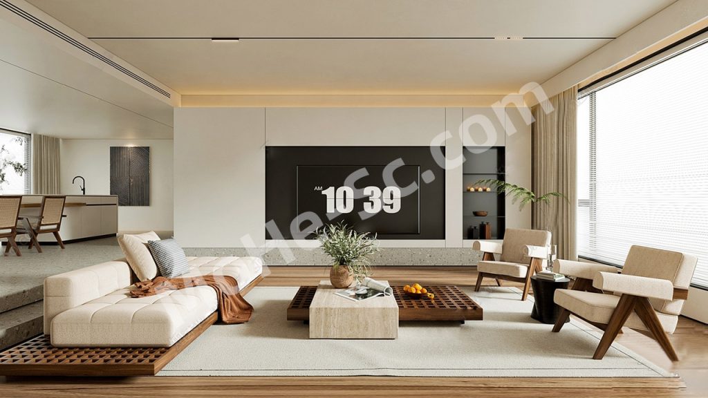 【客餐厅 Restaurant】侘寂客餐厅SU模型 Wabi-sabi restaurant SU model