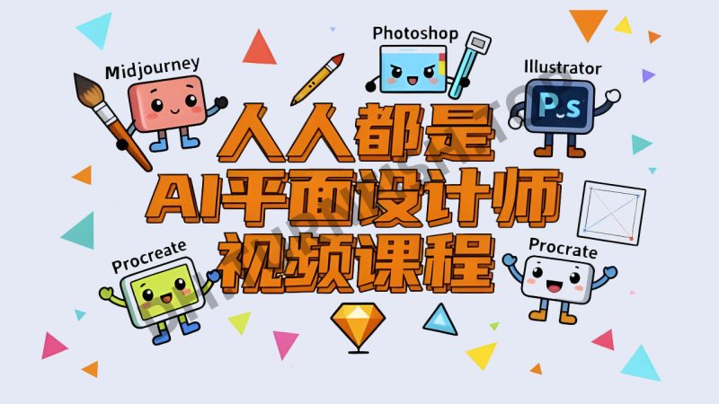 人人都是AI平面设计师视频课程 一套系统化的AI+平面设计视频课程 利用AI工具提升平面设计效率-MOHE素材库-设计行业的乐园,各类素材的矿山!