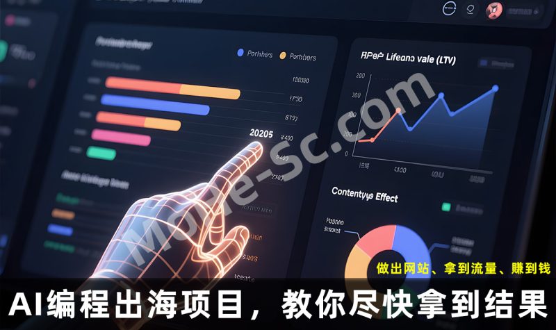 AI编程出海项目，教你尽快拿到结果–做出网站、拿到流量、賺到钱-MOHE素材库-设计行业的乐园，各类素材的矿山！