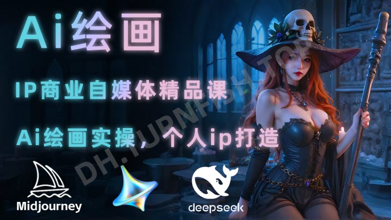 Ai绘画+IP商业自媒体精品课，Ai绘画实操，个人ip打造，掌握AI视觉创作与商业变现的全流程-MOHE素材库-设计行业的乐园，各类素材的矿山！