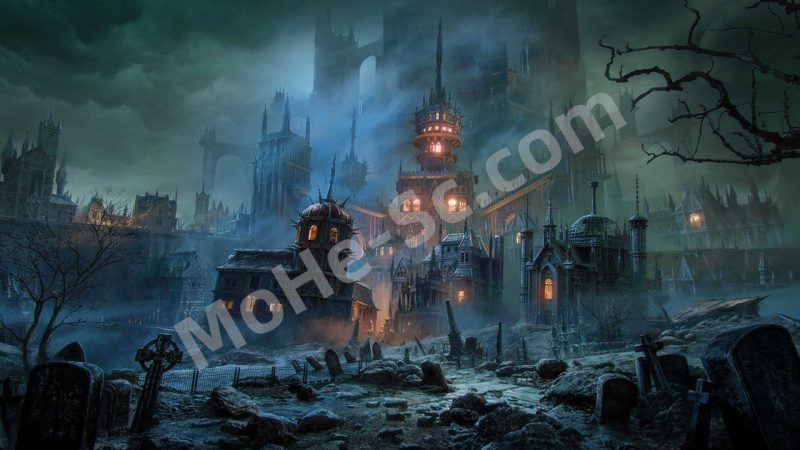 Ghost Realm – Premium 3D Models and Materials 幽灵黑暗恐怖建筑3D模型资产 For C4D/FBX/OBJ/Blender/3DS MAX/Maya/Houdini/Unity/UE-MOHE素材库-设计行业的乐园，各类素材的矿山！