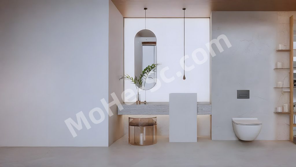 图片[1]-【卫生间 Bathroom】侘寂卫生间SU模型 Wabi-sabi Bathroom SU Model