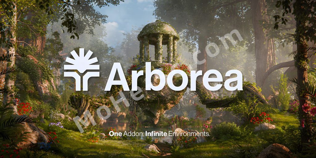 Arborea Pro v1.03植物花草树木自然环境资产预设库Blender插件+ 视频教程 For Blender 4.2 +