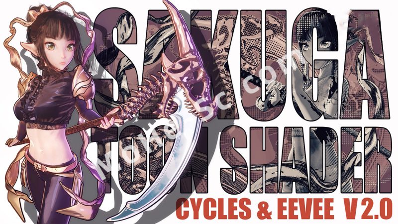 Blender卡通漫画着色器资产预设 Sakuga Toon Shader Cycles & Eevee For Blender 4.0 +-MOHE素材库-设计行业的乐园，各类素材的矿山！