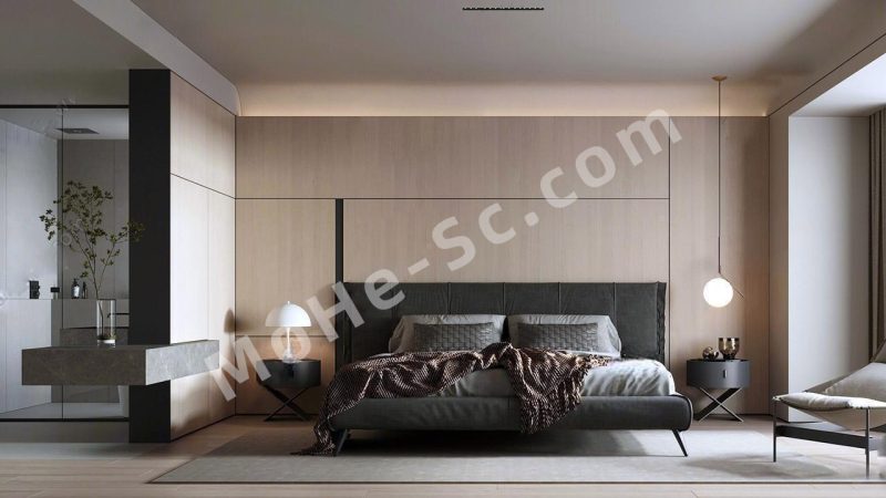 【卧室 Bedroom】现代家居卧室SU模型 Modern Home Bedroom SU Model-MOHE素材库-设计行业的乐园，各类素材的矿山！