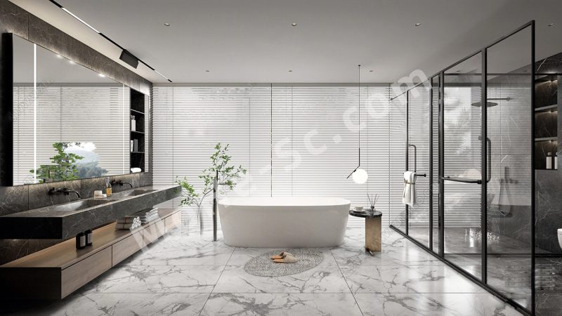 【卫生间 Bathroom】现代家居卫生间SU模型 Modern home bathroom SU model-MOHE素材库-设计行业的乐园，各类素材的矿山！