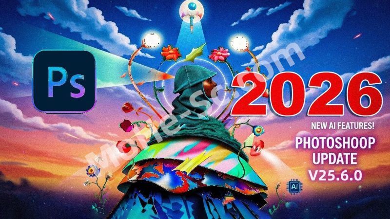 Adobe Photoshop 2026 v25.6.0 图像处理与设计的标杆软件 Win中文正式版 最新PS软件一键安装激活包 Ai智能修图设计师平面设计工具-MOHE素材库-设计行业的乐园，各类素材的矿山！