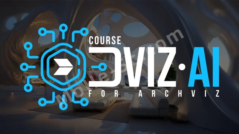 DVIZ – AI For Archviz [ AI Applied to Architectural Visualization ] AI智能建筑可视化创作渲染图教程，3D 工作流程 [ 中英文字幕]-MOHE素材库-设计行业的乐园，各类素材的矿山！