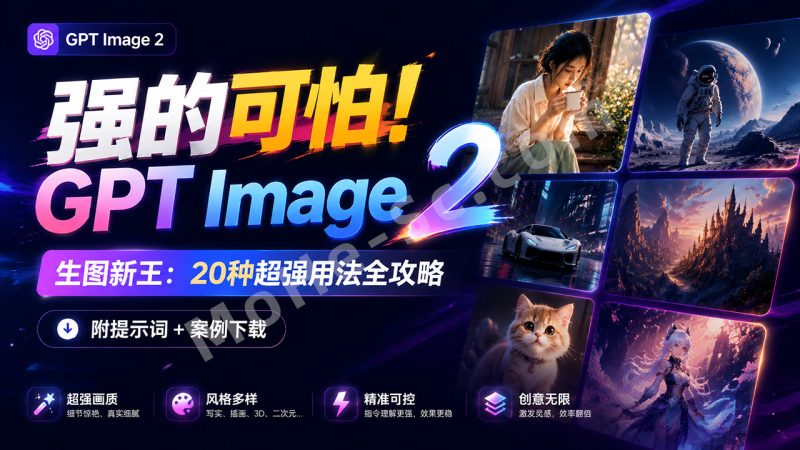 强的可怕！GPT Image 2 生图新王：20种超强用法全攻略（附提示词+案例下载）-MOHE素材库-设计行业的乐园，各类素材的矿山！