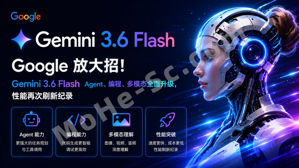 图片[1]-Google 又放王炸！Gemini 3.6 Flash 免费开放，AI 编程、Agent 能力暴涨，开发者必体验的新一代 AI 模型，性能再次刷新纪录