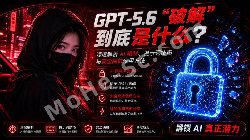 OpenAI 最新大模型 GPT-5.6 Sol & Codex 又被强制越狱！突破官方枷锁限制，实现对话自由！本地沙箱运行任务！-MOHE素材库-设计行业的乐园，各类素材的矿山！