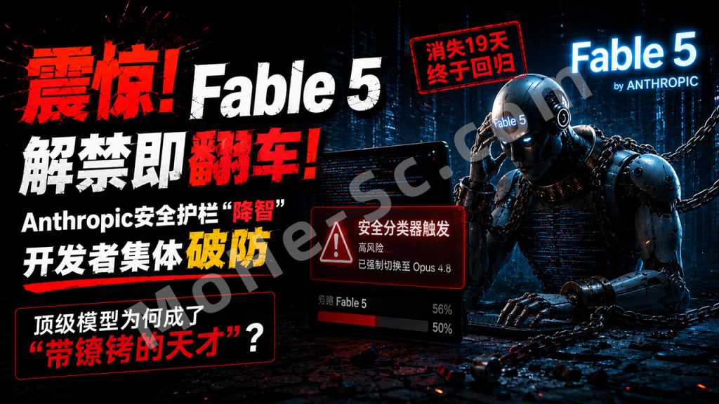 图片[1]-震惊！Fable 5解禁即翻车！Anthropic安全护栏“降智”开发者集体破防，顶级模型为何成了“带镣铐的天才”？