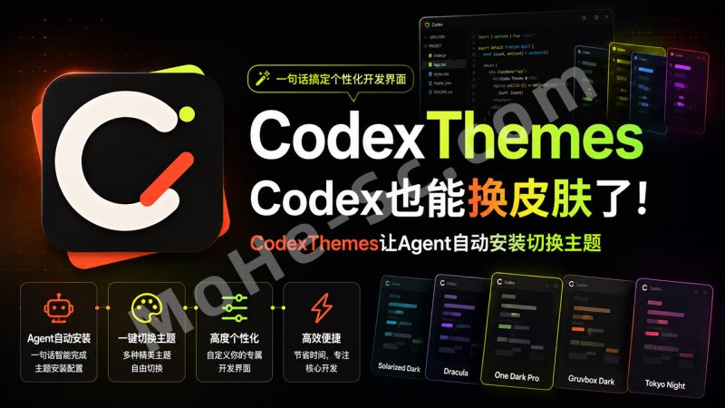 Codex也能换皮肤了！CodexThemes让Agent自动安装切换主题，一句话打造个性化开发界面
