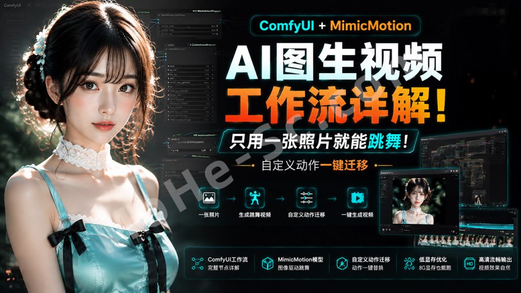 图片[1]-ComfyUI + MimicMotion AI图生视频工作流详解！只用一张照片就能跳舞，AI 视频自定义动作一键迁移工作流！