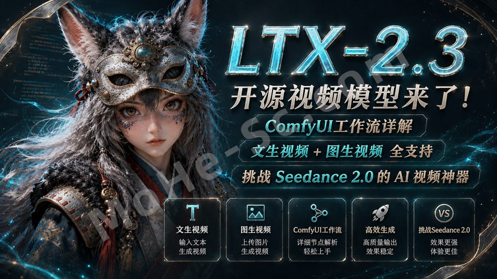 图片[1]-LTX-2.3开源视频模型来了！ComfyUI工作流详解，文生视频+图生视频全支持，挑战Seedance 2.0的AI视频神器