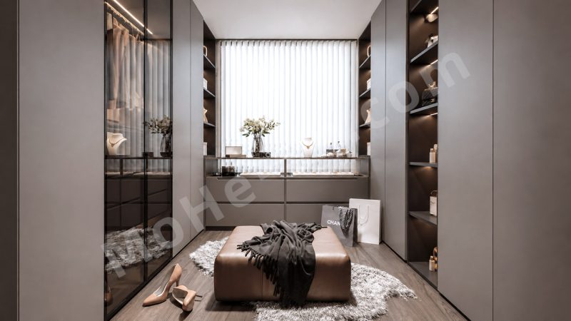 【衣帽间 Walk-in Closet】现代衣帽间SU模型  Modern Walk-in Closet SketchUp Model-MOHE素材库-设计行业的乐园，各类素材的矿山！