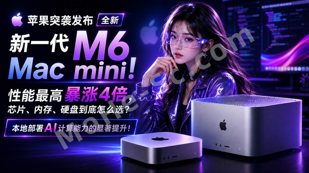 图片[1]-苹果突袭发布 新一代 M6 Mac mini！性能最高暴涨4倍，芯片、内存、硬盘到底怎么选？本地部署AI计算能力的显著提升！