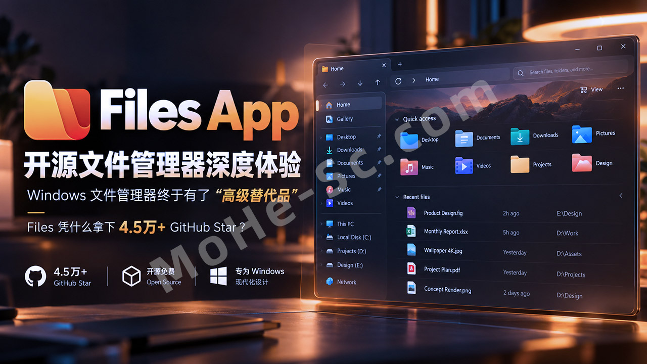 图片[1]-Files App开源文件管理器深度体验：Windows文件管理器终于有了“高级替代品”，Files凭什么拿下4.5万+ GitHub Star？