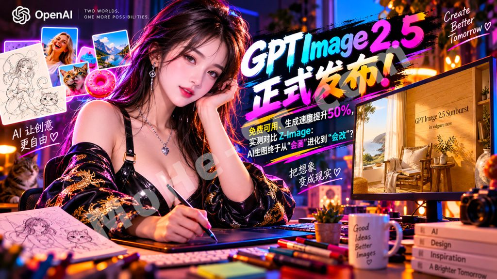 图片[1]-GPT Image 2.5正式发布！免费可用、生成速度提升50%，实测对比Z-Image：AI生图终于从“会画”进化到“会改”？