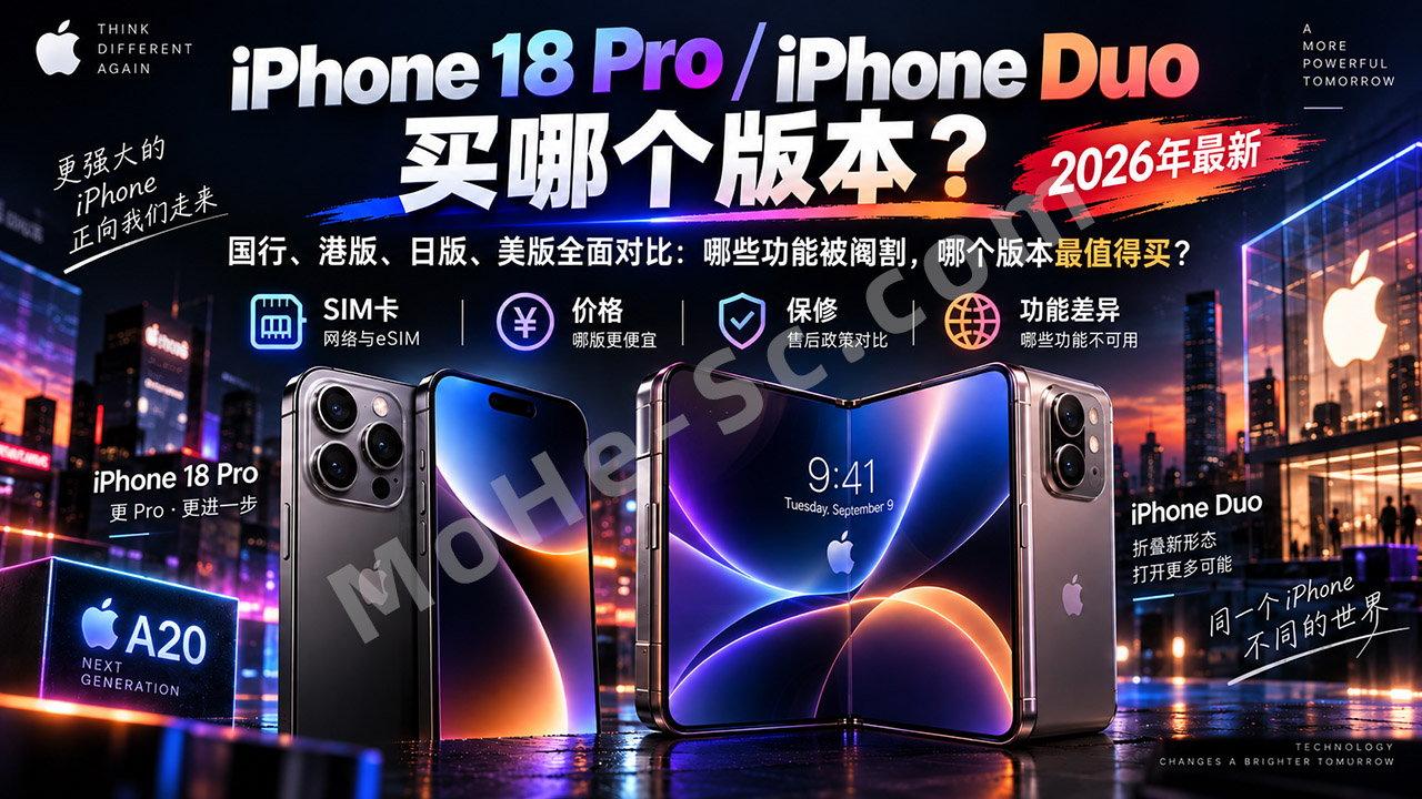 图片[1]-iPhone 18 Pro / Duo买哪个版本？国行、港版、日版、美版全面对比：哪些功能被阉割，哪个版本最值得买？[ 2026年最新 ]