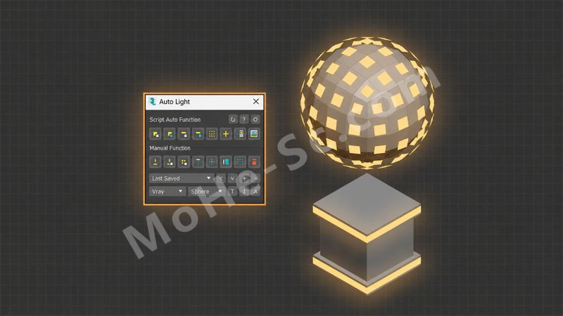 3DS MAX 场景自动添加灯光插件 Quickly Add and Place Lights in Scene Auto Light v1.74 For 3ds Max 2016 ~ 2025