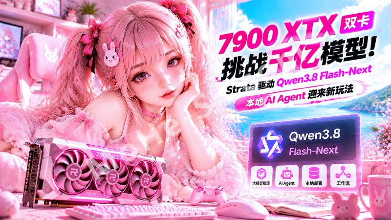 7900 XTX双卡挑战千亿模型！Strata驱动Qwen3.8 Flash-Next，本地AI Agent迎来新玩法-MOHE素材库-设计行业的乐园，各类素材的矿山！