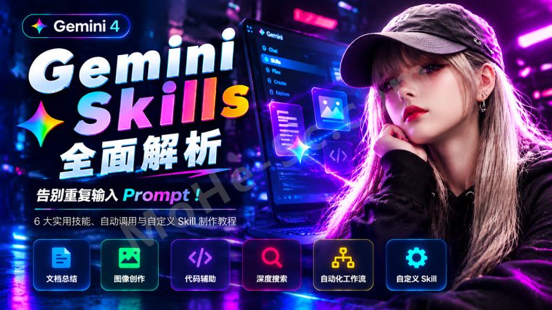 Gemini Skills 全面解析：告别重复输入 Prompt！6 大实用技能、自动调用与自定义 Skill 制作教程