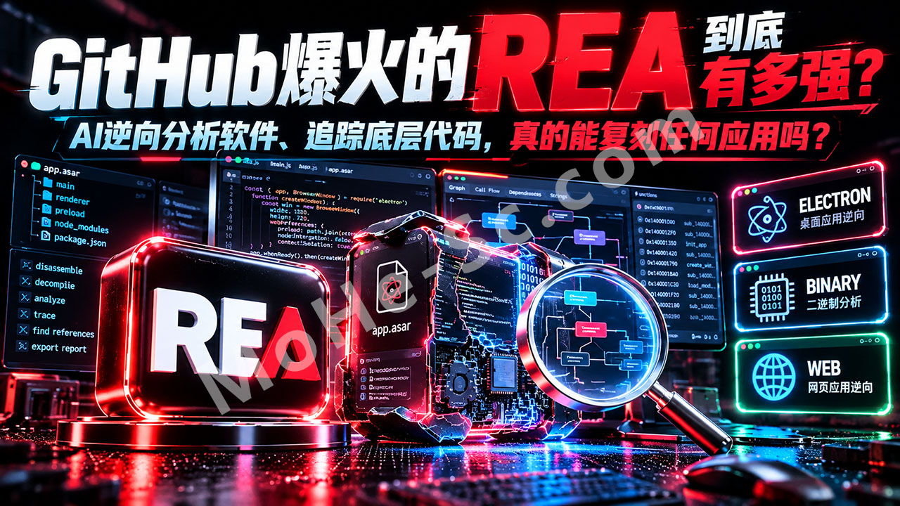图片[1]-GitHub一周爆火258k星标的REA到底有多强？AI逆向分析软件、追踪底层代码，真的能复刻任何应用吗？