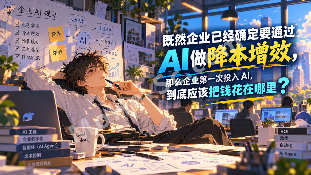 图片[1]-既然企业已经确定要通过 AI 做降本增效，那么企业第一次投入 AI，到底应该把钱花在哪里？