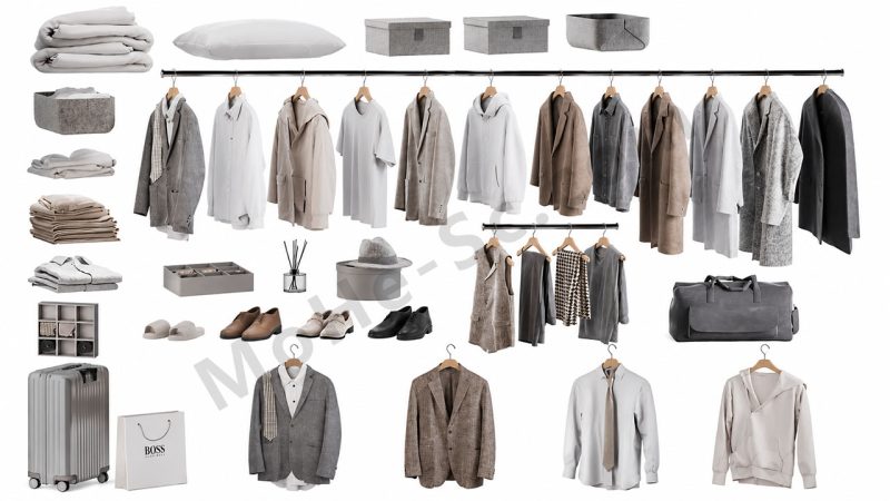 衣橱服装与配饰组合 3D 模型下载｜Clothes for Wardrobe NG 7403662.67a5f362d8934