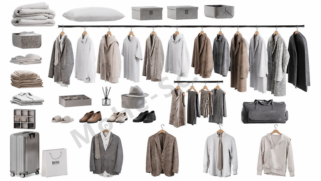 图片[1]-衣橱服装与配饰组合 3D 模型下载｜Clothes for Wardrobe NG 7403662.67a5f362d8934